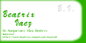 beatrix vacz business card