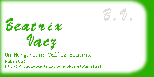 beatrix vacz business card